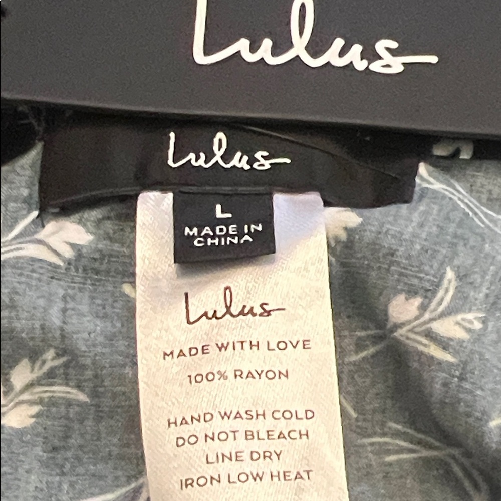 Lulus New Desires Navy Blue Floral Print Backless Maxi Dress Size Large - Picture 8 of 8